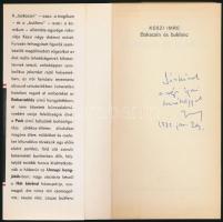 Keszi Imre: Bakacsin és bukfenc. Bp.,1971, Magvető. Kiadói papírkötés. Megjelent 2050 példányban. A ...