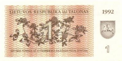 Litvánia 1991-1993. 7db klf modern bankjegy, jobbakkal! T:I