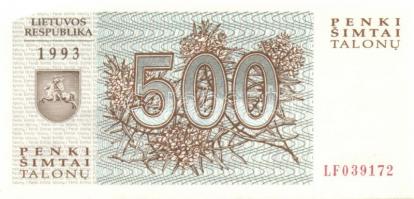 Litvánia 1991-1993. 7db klf modern bankjegy, jobbakkal! T:I