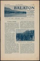 1931 Balaton, A Balatoni Szövetség hivatalos értesítője. XXIV. évf. 1-2. száma. Sok képpel és hirdetéssel