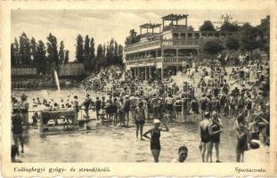 Budapest II. Csillaghegyi gyógy- és strandfürdő, fürdőzők, sportuszoda, medence