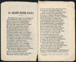 cca 1860 Szent Gellért Püspök vagy az igaz ember halála. Írta Tatár Péter. 8p
