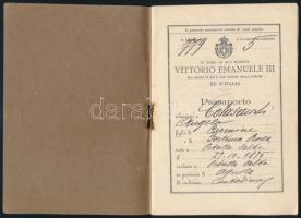 1901 Olasz útlevél / Italian passport