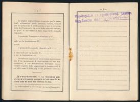 1901 Olasz útlevél / Italian passport