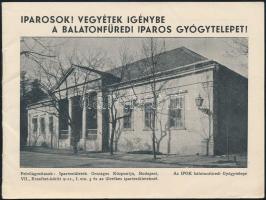 cca 1930 Balatonfüred Iparos Gyógytelep képes ismertető 26p. 15x11 cm