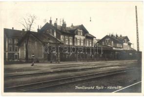 Hőlak-Trencsénteplic, Trencianska Teplá-Teplice; Nádrazie / vasútállomás / Bahnhof / railway station