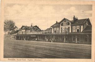 Hőlak-Trencsénteplic, Trencianska Teplá-Teplice; Stanica / vasútállomás / Bahnhof / railway station (EK)