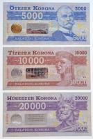 2012. 500K "Balatoni Korona" helyi pénz, "000000" sorszámmal + 2012. 1000K "...