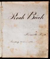 1865 Német nyelvű, kézzel írt szakácskönyv, a címlapon a lejegyző nevével, Sternberg, 1865. Junius 2...