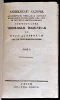 Engelbert Klüpfel (1733-1811): Institutiones Theologiae Dogmaticae in Usum Auditorum Tertiis Curis Emendatiores. Pars I. Vienna, 1807, J. G. Binz, 24+463 p. Latin nyelven. Korabeli kopott kartonált papírkötés.