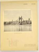 1947 Calendar of the city of Budapest, a naptár képein a város háborús sérüléseivel, szakadással