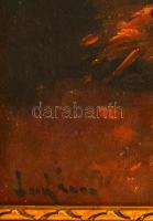 Lukácsi jelzéssel: Tábortűznél. Olaj, vászon, keretben, 40×50 cm