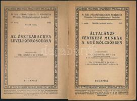1940-1944 Mezőgazdasági nyomtatványok (Gyümölcsfeldolgozás cukor nélkül, A gyümölcsevés élettani jel...