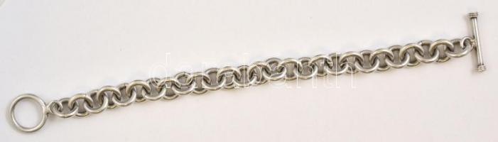 Ezüst(Ag) masszív anker karkötő, jelzett, h: 21 cm, nettó: 46 g