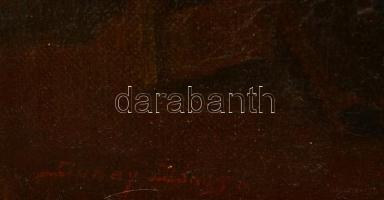 Dunay jelzéssel: Gyakorlás. Olaj, vászon, keretben, 51×41 cm