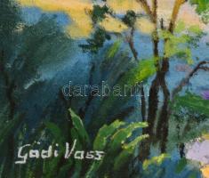 Gödi Vass István (1941-): Derűs Visegrád. Olaj, vászon, jelzett, keretben, 60×90 cm