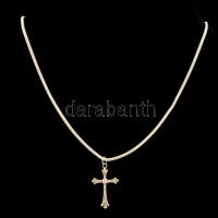 Ezüst(Ag) vastag kígyó nyaklánc, jelzett, h: 45 cm, kereszt függővel, 3,6×2 cm, nettó: 11,3 g