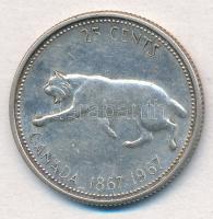 Kanada 1967. 25c Ag "Hiúz" T:2
Canada 1967. 25 Cents Ag "Lynx" C:XF