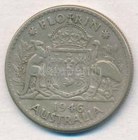 Ausztrália 1946. 1Fl Ag "VI. György" T:2-
Australia 1946. 1 Florin Ag "George VI&quo...