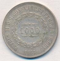 Brazília / Császárság 1863. 1000R Ag "II. Péter" T:2
Brazil / Empire 1863. 1000 Reis Ag &...