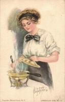 American Girl No. 13. Cooking girl, Edward Gross Co. Fidler College Series No. 4., s: Alice Luella Fiddler