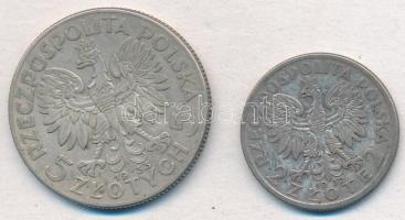 Lengyelország 1932. 2Zl Ag + 1933. 5Zl Ag T:2,2-
Poland 1932. 2 Zlote Ag + 1933. 5 Zlotych Ag C:XF,...