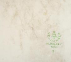 1985 Gödöllő, Santelli kupa Magyar Vívó Szövetség porcelán plakett. Hollóházi. Kopással. 12x8 cm