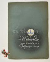 cca 1942 Bp. VII., A Mesterfilm reklámja / tablója, kinyitható, kör alakú filmfotókkal, a fotók alat...