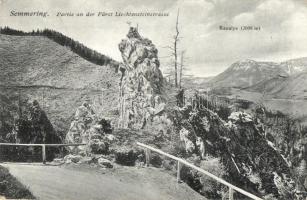 Semmering, Partie an der Fürst Liechtenstenstrasse, Raxalpe / mountains