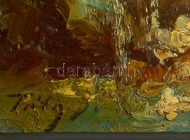 Tóth jelzéssel: Vízimalom. Olaj, karton, keretben, 31×24 cm