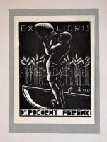 cca 190-1940 Vegyes ex libris tétel, benne magyar grafikusok munkáival (Fery Antal, Drahos István, H...