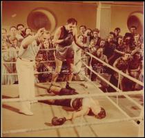 Boxjelenet egy amerikai filmből, fotó, 21,5×22 cm
