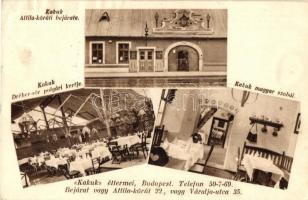 Budapest I. Kakuk éttermei, kert, magyar szoba belső (Rb)