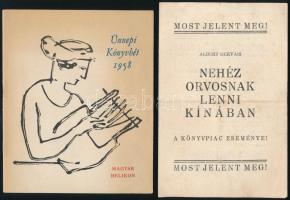 cca 1930-1950 6 db könyvekkel, könyvhéttel kapcsolatos nyomtatvány.