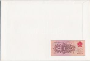 Kína 1962. 1J felbélyegzett borítékban T:I 
China 1962. 1 Jiao in envelope with stamps and overprin...