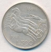 Olaszország 1961. 500L Ag "Olasz egység századfordulója" T:2
Italy 1961. 500 Lire Ag &quo...