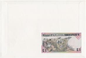Zambia 1980-1988. 1K borítékban, alkalmi bélyegzésekkel T:I 
Zambia 1980-1988. 1 Kwacha in envelope...