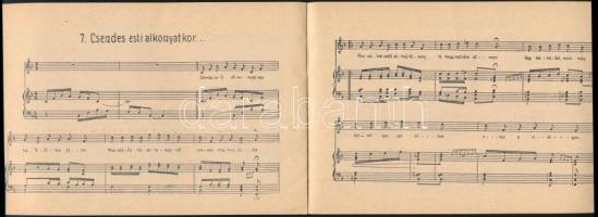 cca 1930-1950 Zenei műsorok műsorfüzetei és kották. Kb 20 db