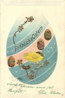 Fröhliche Ostern / Easter Greeting postcard, litho, Emb.