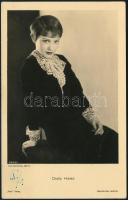 Dolly Haas (1910-1994) színésznő aláírása az őt ábrázoló fotólap hátoldalán