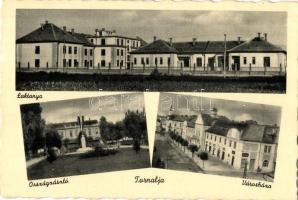 Tornalja, Tornala; laktanya, Országzászló, városháza / military barracks, town hall, Hungarian flag
