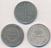 Brazília 1913. 1000R Ag + 1926. 2000R Ag + 1935. 2000R Ag T:2,2-
Brazil 1913. 1000 Reis Ag + 1926. ...