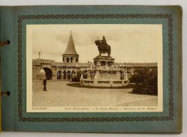 cca 1930 Budapest képes füzet 30 db képpel a látványosságokról zsinórfűzött papírkötésben