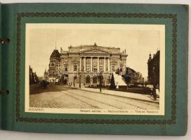 cca 1930 Budapest képes füzet 30 db képpel a látványosságokról zsinórfűzött papírkötésben