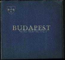cca 1940 Budapest 18 látványosságról készült képeket tartalmazó mappa, fénnyomatok, Feliratozva 23x23 cm Jó állapotban -