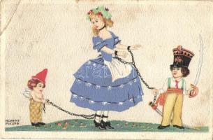 20 db régi motívumlap: üdvözlőlapok, hölgyek, művészlapok / 20 pre-1945 motive cards: greeting cards...