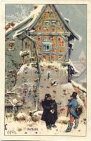 23 db régi motívumlap: üdvözlőlapok, hölgyek, művészlapok, humor; közte pár litho és dombornyomott /...