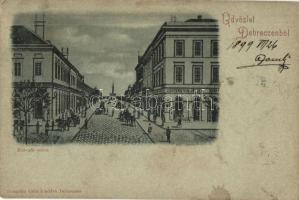 1899 Debrecen, Kossuth utca, Lichtenstein József üzlete. Kiadja Pongrácz Géza (EK)