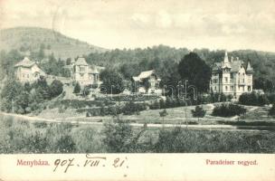 1907 Menyháza, Moneasa; Paradeiser negyed / villas (EK)