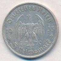 Német Harmadik Birodalom 1935A 5M Ag "Náci hatalom első évfordulója" T:2,2- 
German Third...